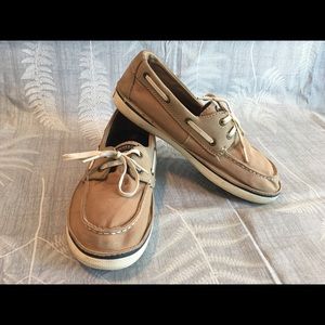 Boys Sperry Top-Sider Cruz Boat Khaki Size 5.5M